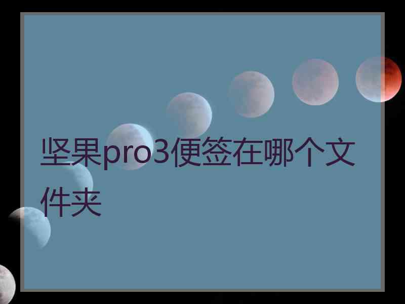 坚果pro3便签在哪个文件夹