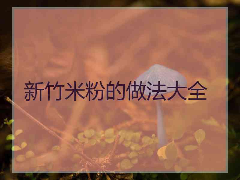 新竹米粉的做法大全