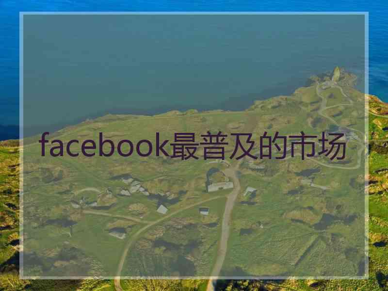 facebook最普及的市场