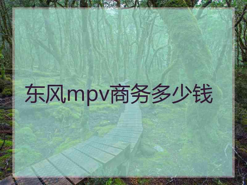 东风mpv商务多少钱