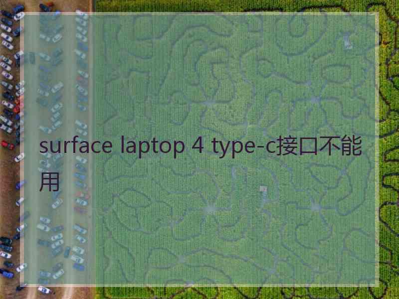 surface laptop 4 type-c接口不能用