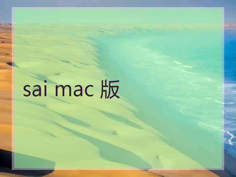 sai mac 版