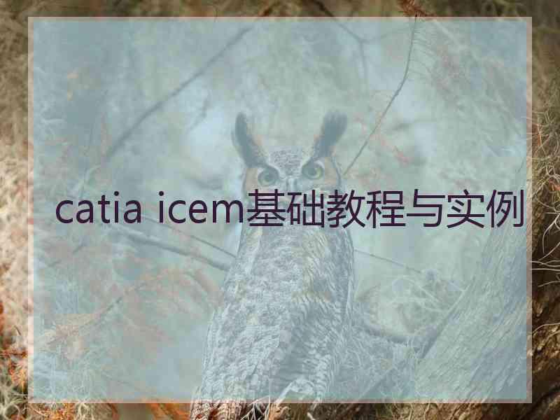 catia icem基础教程与实例