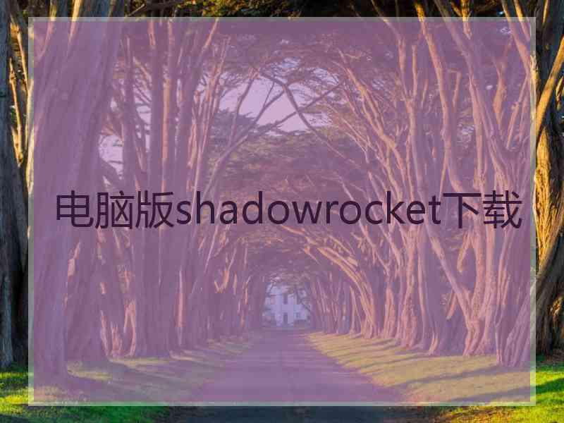 电脑版shadowrocket下载