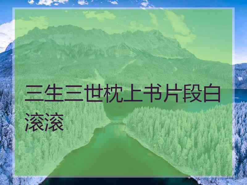 三生三世枕上书片段白滚滚