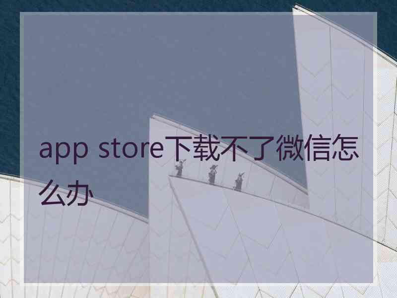 app store下载不了微信怎么办