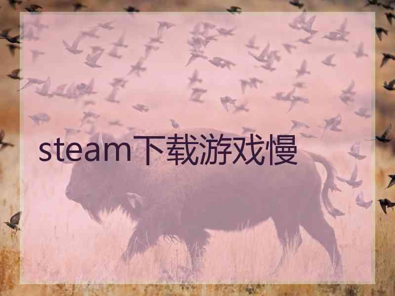 steam下载游戏慢