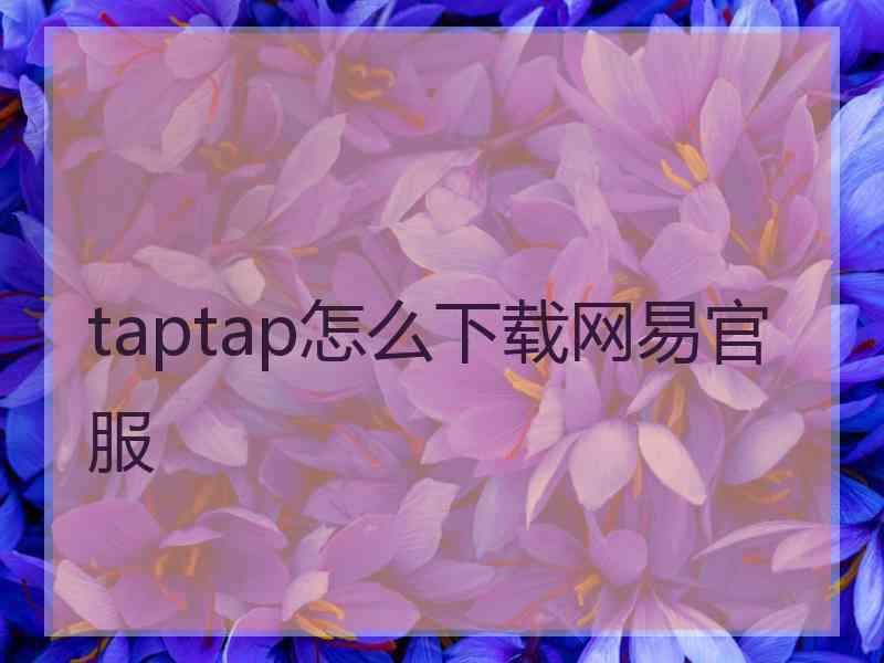 taptap怎么下载网易官服