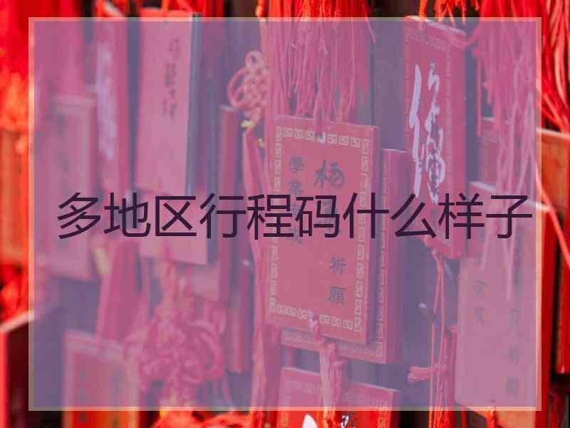 多地区行程码什么样子