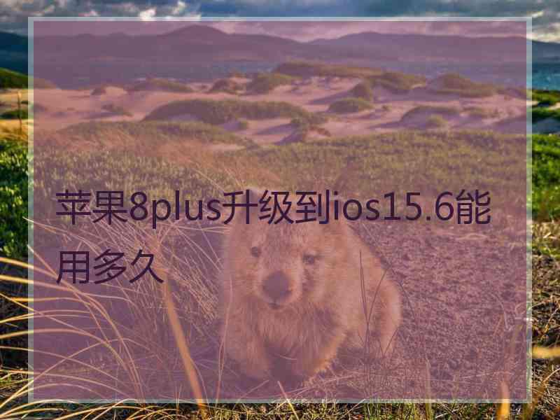 苹果8plus升级到ios15.6能用多久