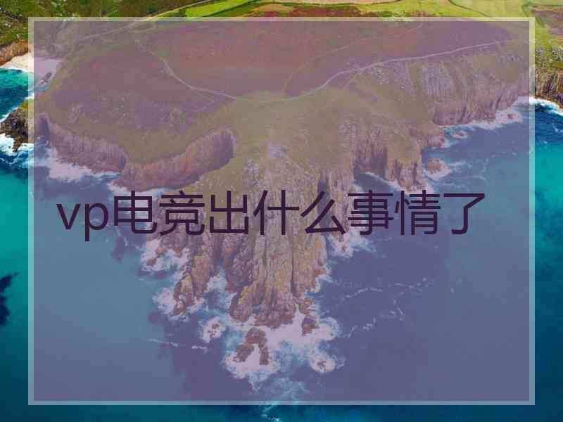 vp电竞出什么事情了