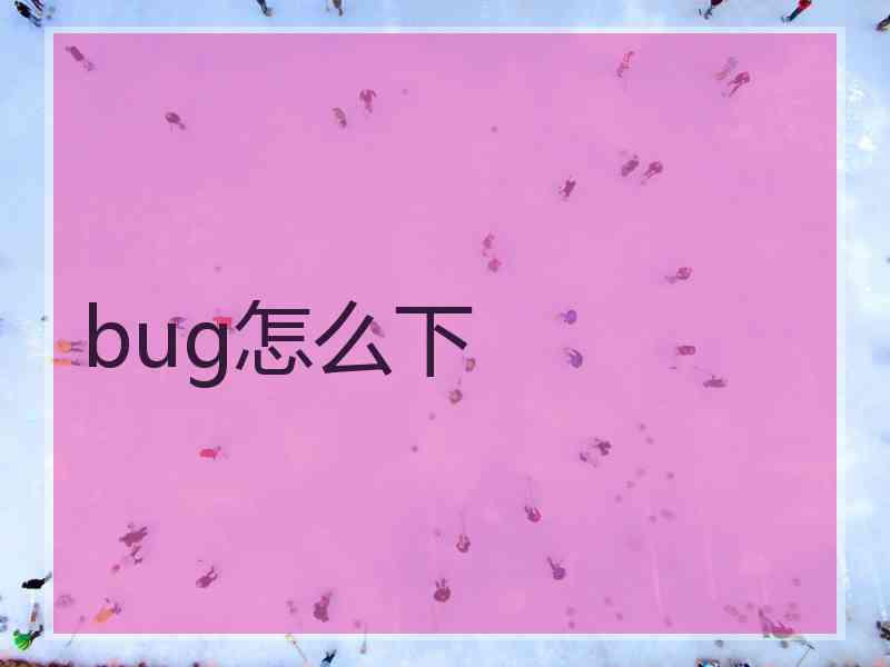 bug怎么下