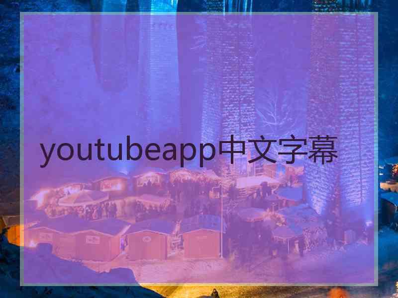 youtubeapp中文字幕