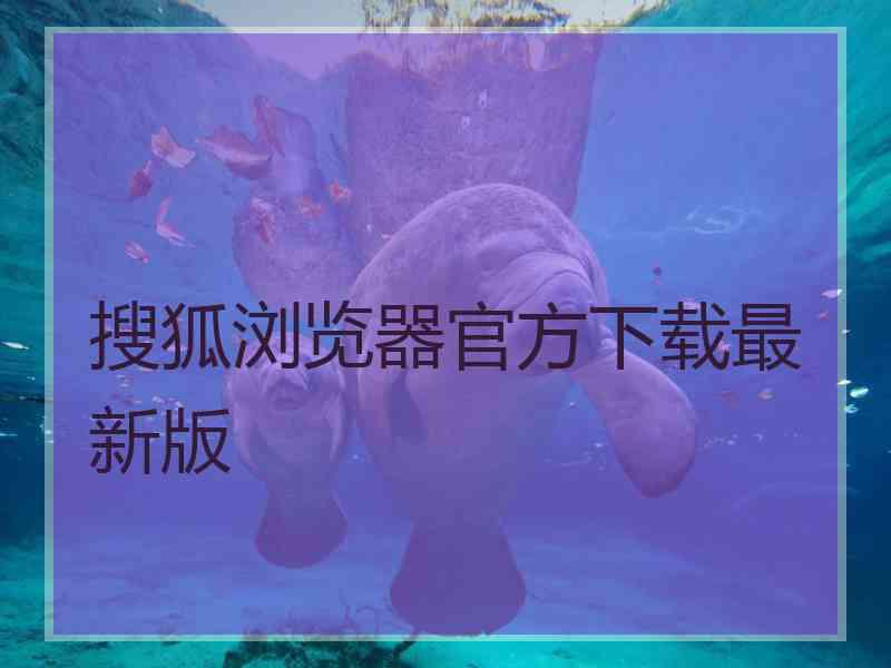 搜狐浏览器官方下载最新版