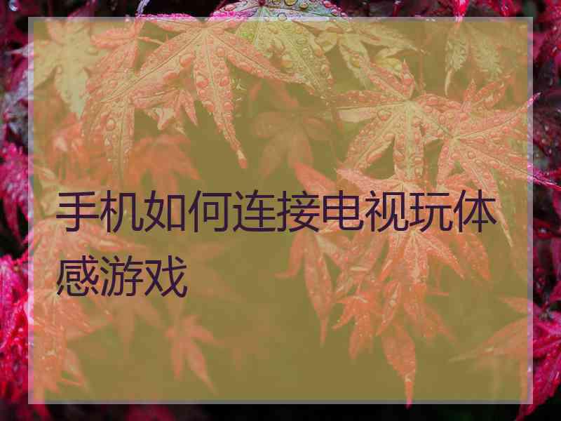 手机如何连接电视玩体感游戏