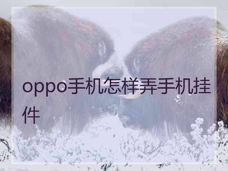 oppo手机怎样弄手机挂件