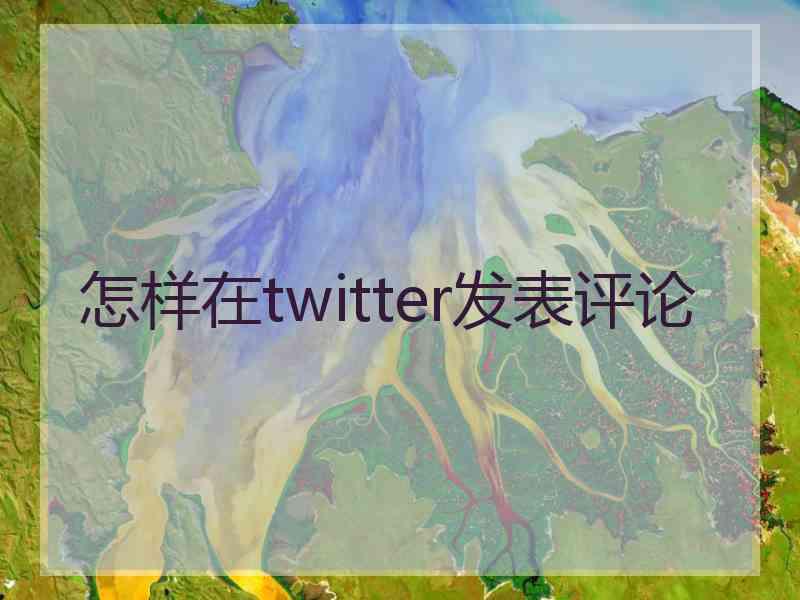 怎样在twitter发表评论