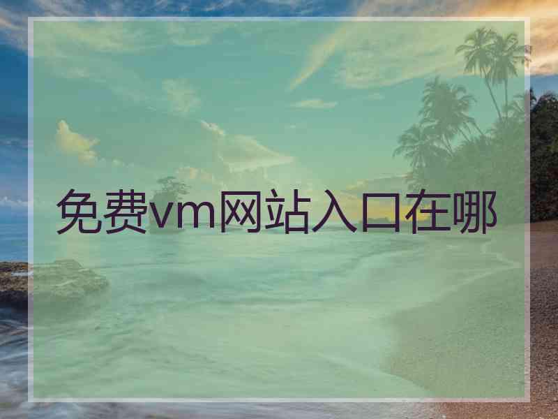 免费vm网站入口在哪