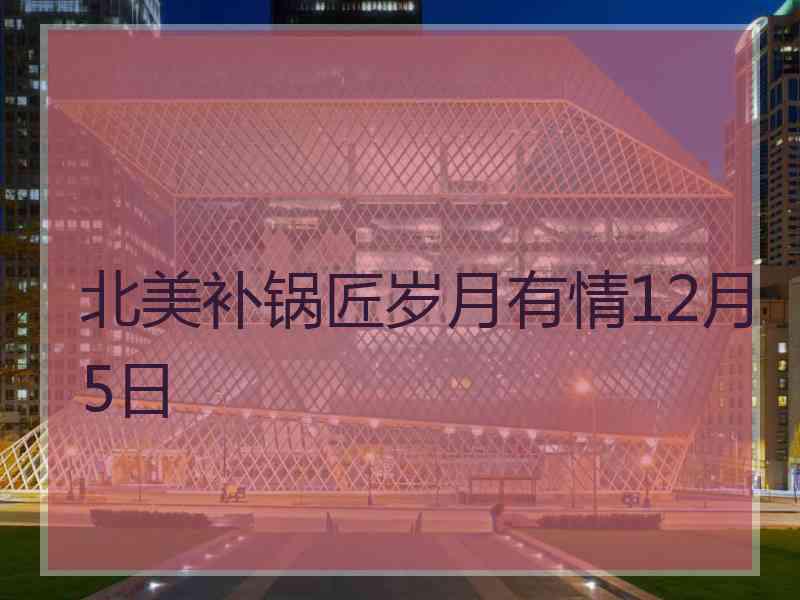 北美补锅匠岁月有情12月5日