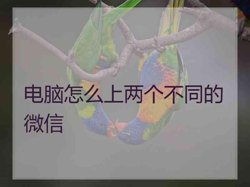 电脑怎么上两个不同的微信