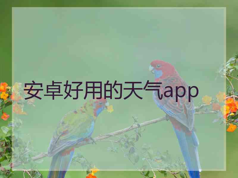 安卓好用的天气app