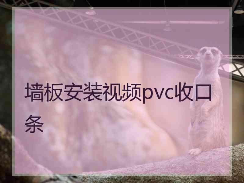 墙板安装视频pvc收口条