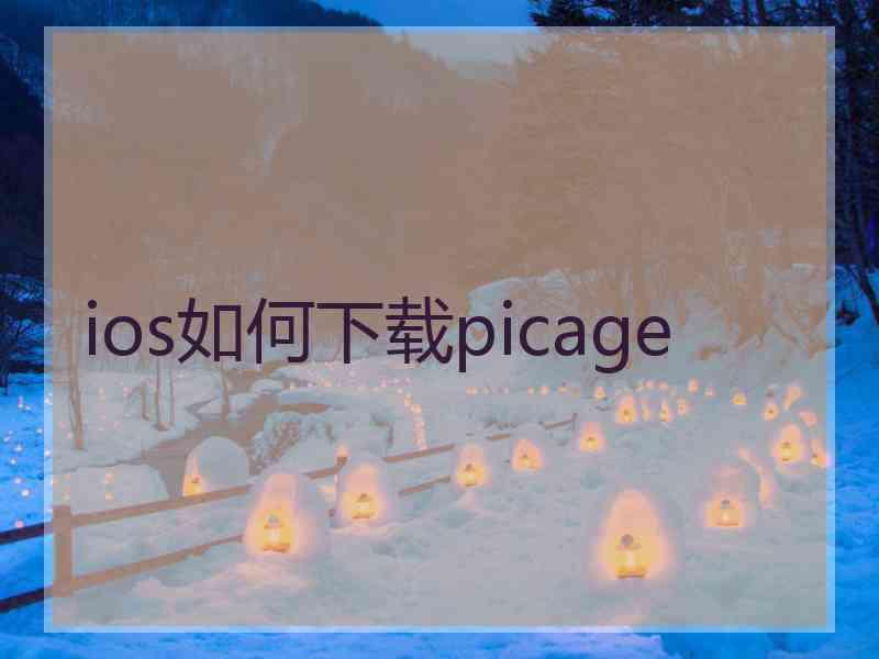 ios如何下载picage