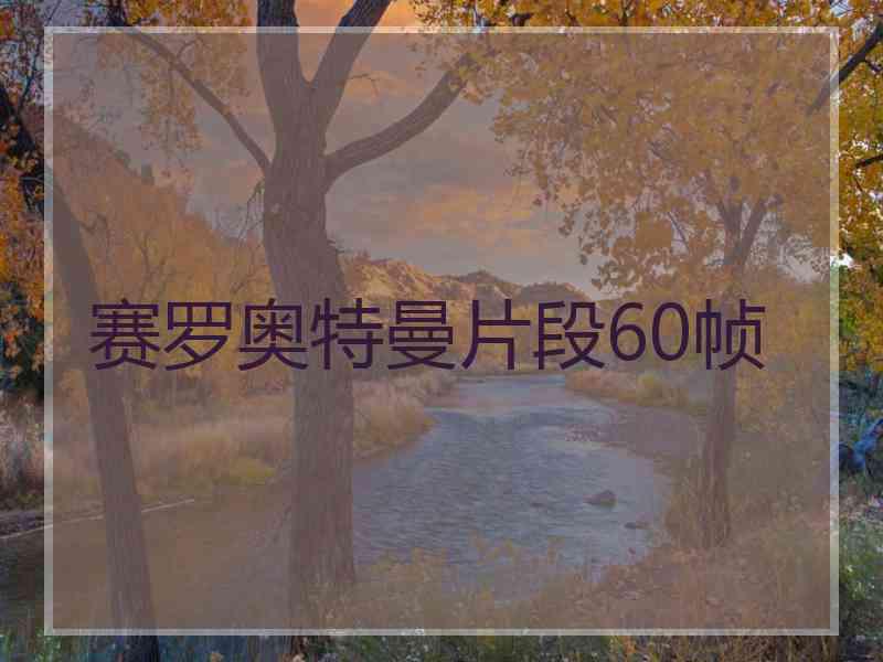 赛罗奥特曼片段60帧