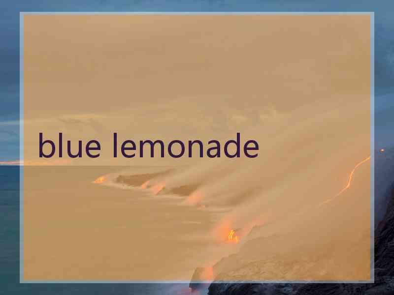 blue lemonade