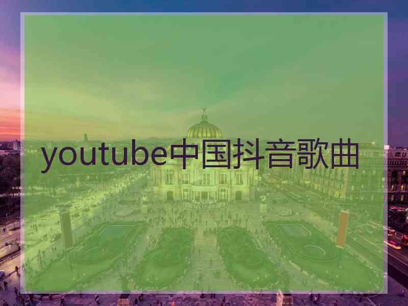 youtube中国抖音歌曲