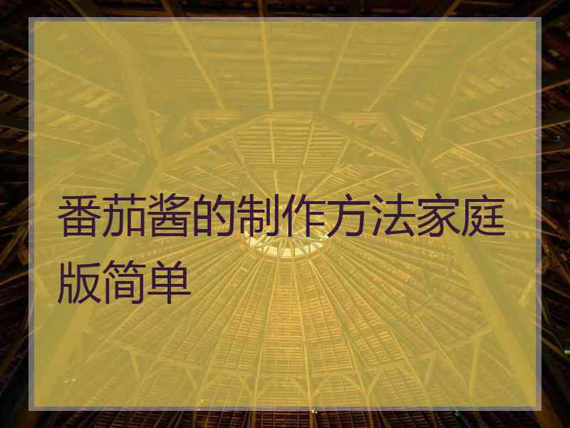 番茄酱的制作方法家庭版简单