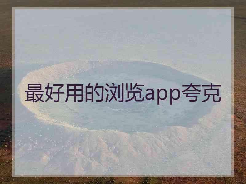 最好用的浏览app夸克