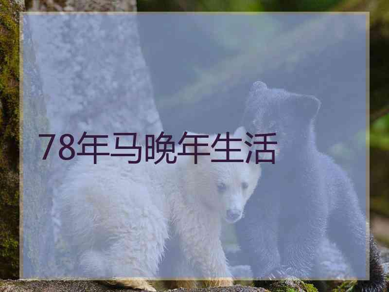 78年马晚年生活