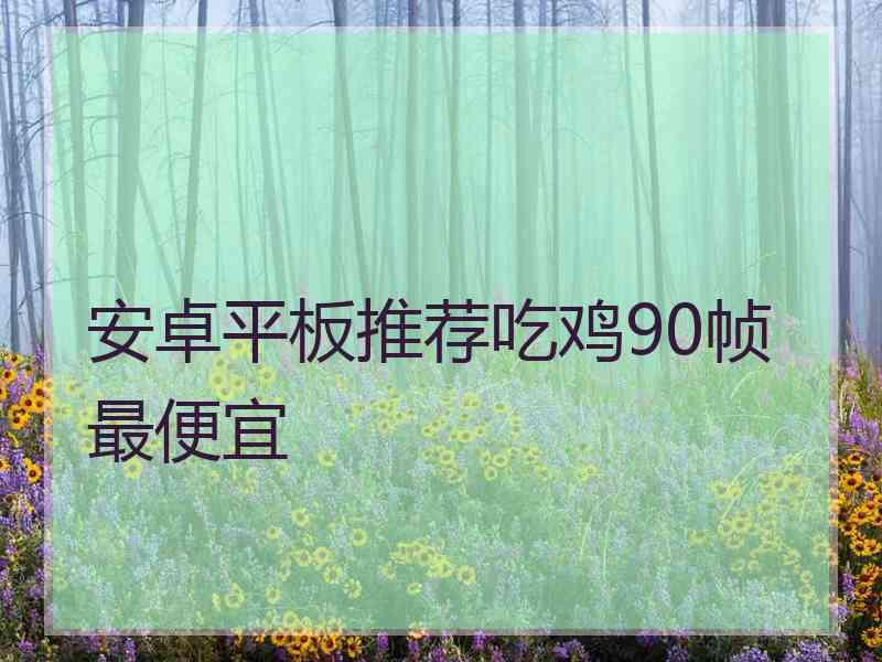 安卓平板推荐吃鸡90帧最便宜