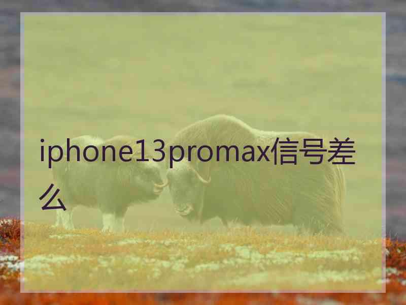 iphone13promax信号差么