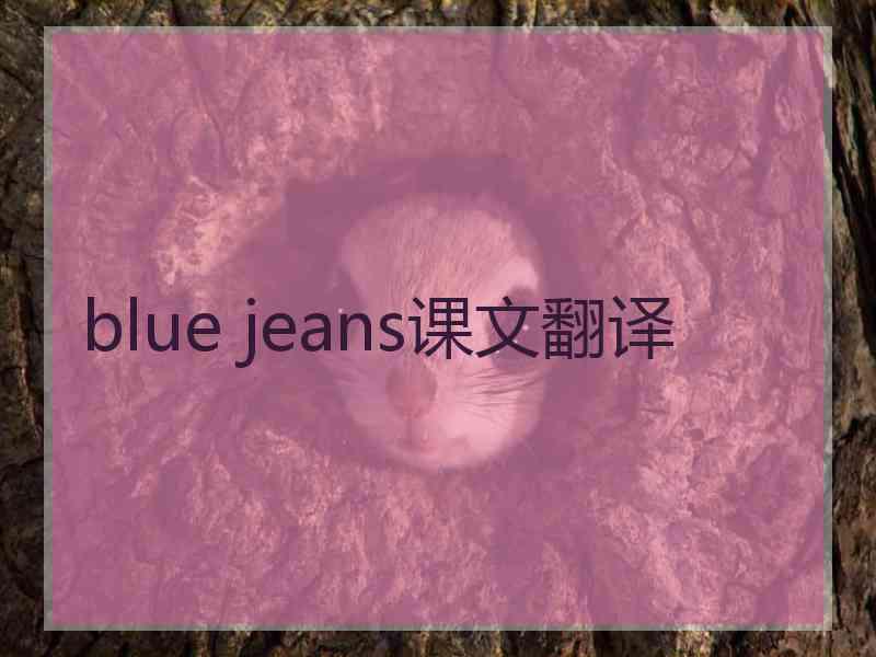 blue jeans课文翻译