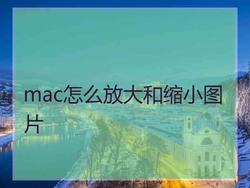 mac怎么放大和缩小图片