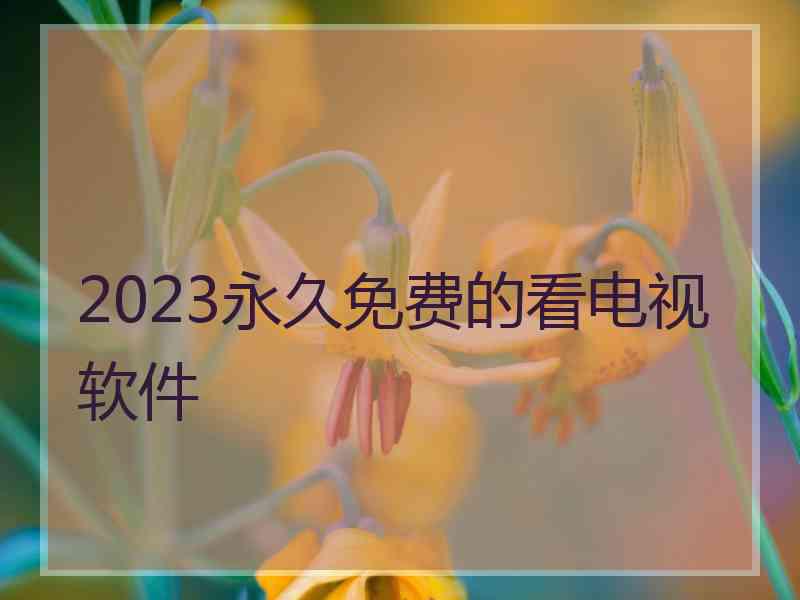 2023永久免费的看电视软件