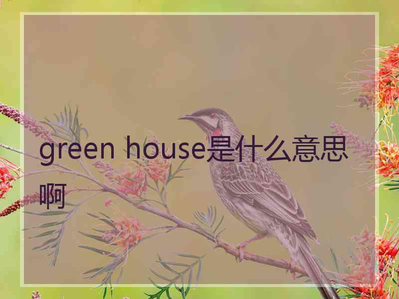 green house是什么意思啊