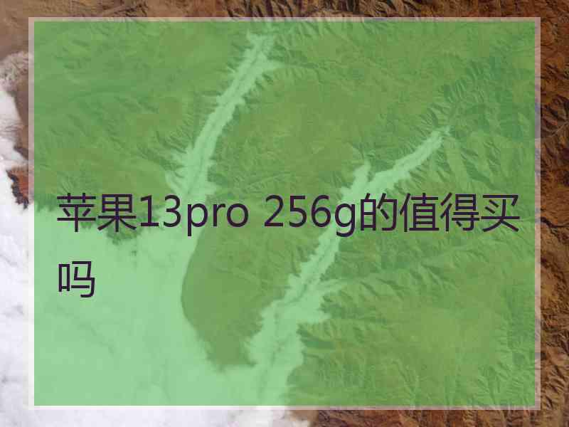 苹果13pro 256g的值得买吗