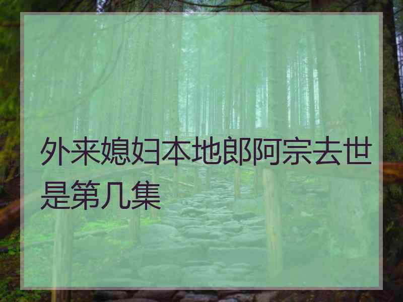 外来媳妇本地郎阿宗去世是第几集