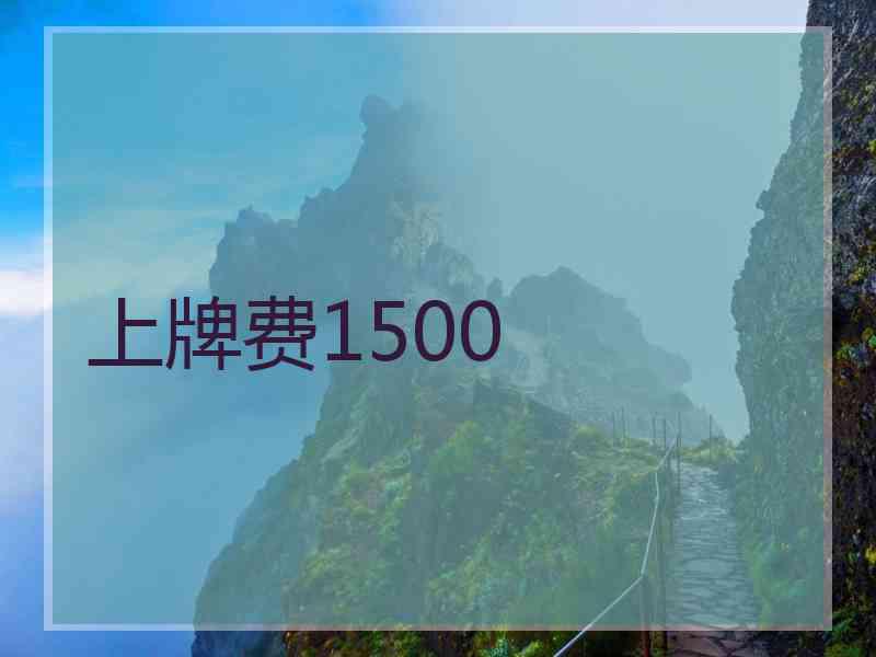 上牌费1500