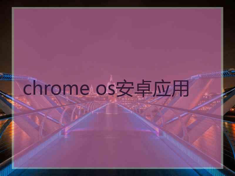 chrome os安卓应用