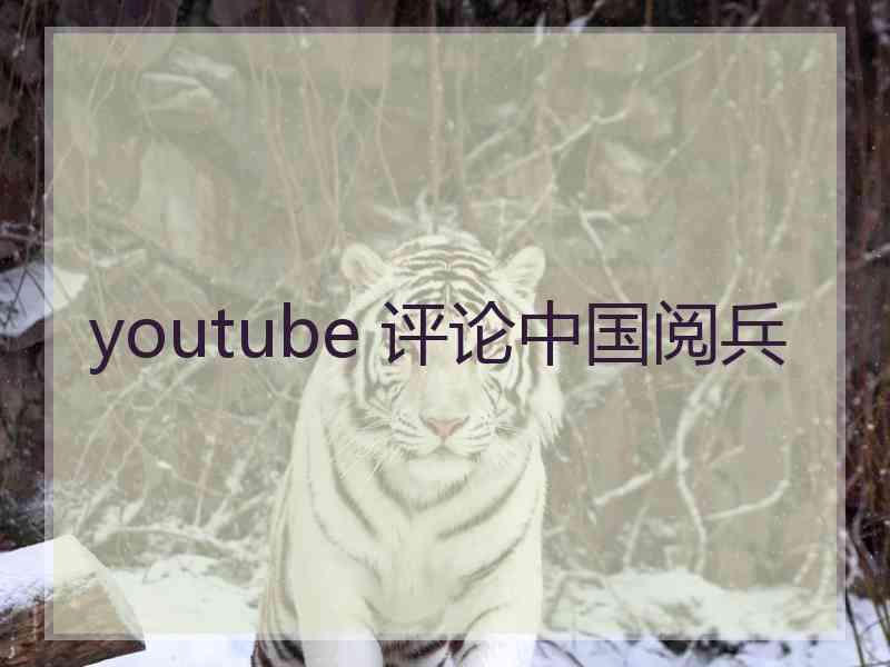 youtube 评论中国阅兵