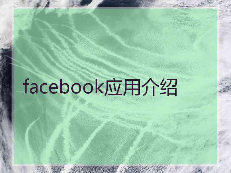 facebook应用介绍