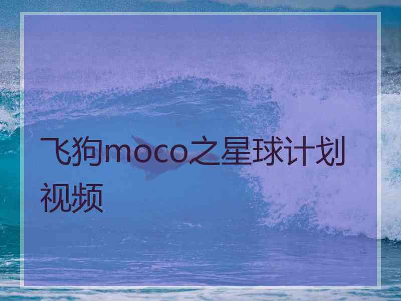 飞狗moco之星球计划视频