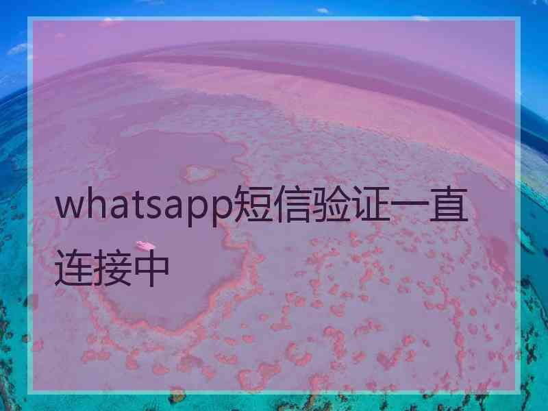 whatsapp短信验证一直连接中