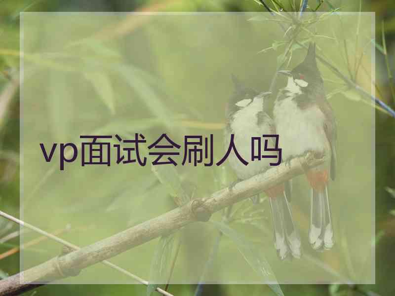 vp面试会刷人吗