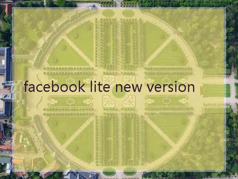 facebook lite new version