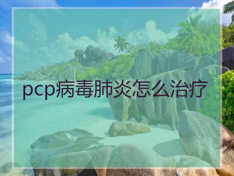 pcp病毒肺炎怎么治疗